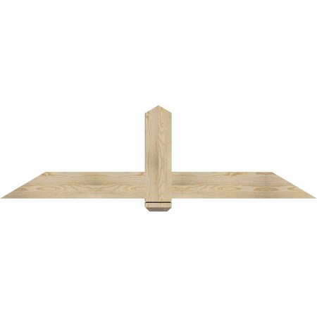 Ekena Millwork Eugene Rough Sawn Timber Gable Bracket, Douglas Fir, 72"W x 21"H x 4"D x 6"F, 7/12 Pitch GBW072X21X0406EUG00RDF